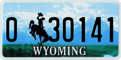 WY license plate 030141