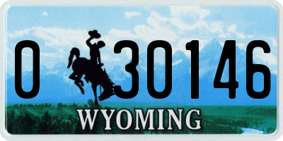 WY license plate 030146