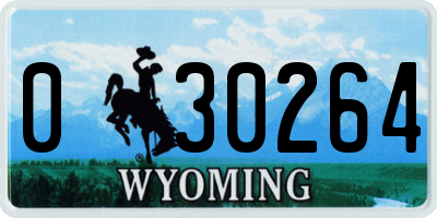 WY license plate 030264