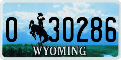 WY license plate 030286