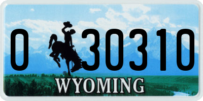 WY license plate 030310