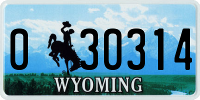 WY license plate 030314