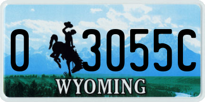 WY license plate 03055C