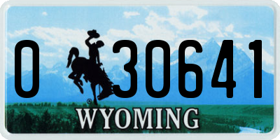 WY license plate 030641