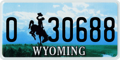 WY license plate 030688