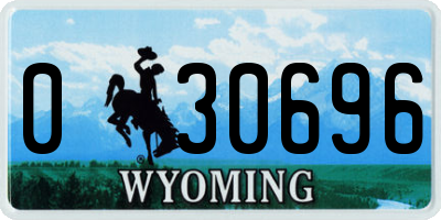 WY license plate 030696