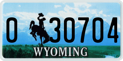 WY license plate 030704