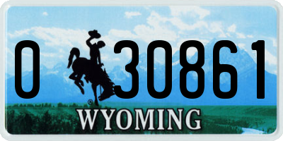 WY license plate 030861