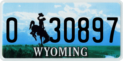 WY license plate 030897