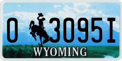 WY license plate 03095I