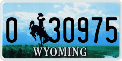 WY license plate 030975