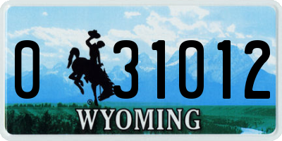 WY license plate 031012