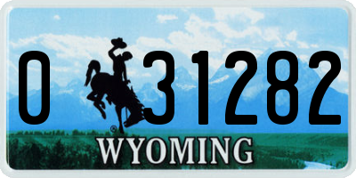 WY license plate 031282