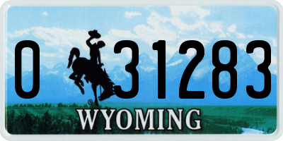 WY license plate 031283