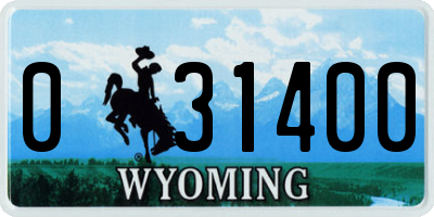 WY license plate 031400