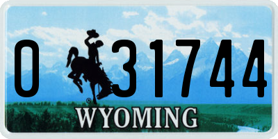 WY license plate 031744