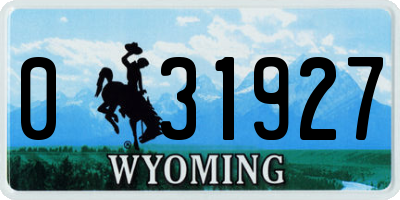 WY license plate 031927