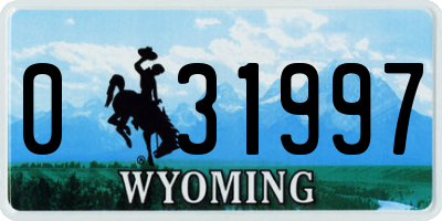 WY license plate 031997