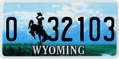 WY license plate 032103