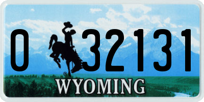 WY license plate 032131