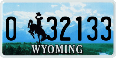 WY license plate 032133
