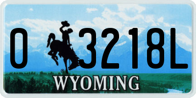 WY license plate 03218L