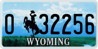 WY license plate 032256