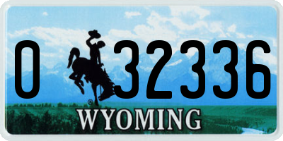 WY license plate 032336