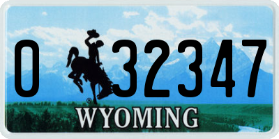 WY license plate 032347