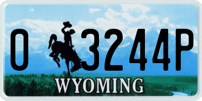 WY license plate 03244P