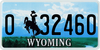 WY license plate 032460