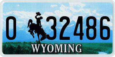 WY license plate 032486