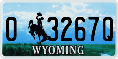 WY license plate 03267Q