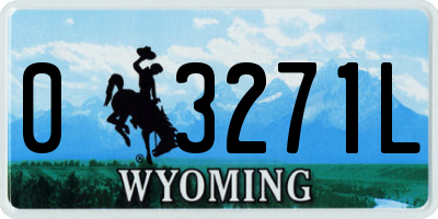 WY license plate 03271L