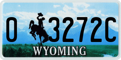 WY license plate 03272C