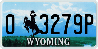 WY license plate 03279P