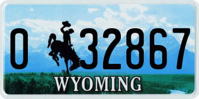 WY license plate 032867
