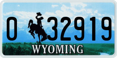 WY license plate 032919
