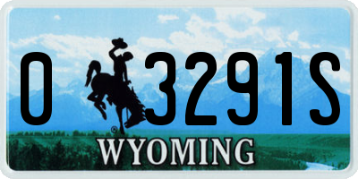 WY license plate 03291S