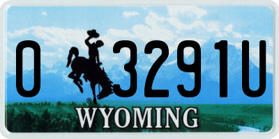 WY license plate 03291U