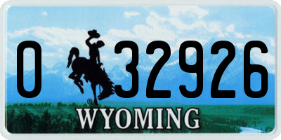 WY license plate 032926
