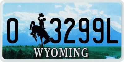 WY license plate 03299L