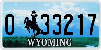 WY license plate 033217