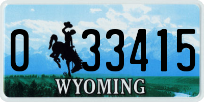WY license plate 033415