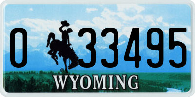 WY license plate 033495