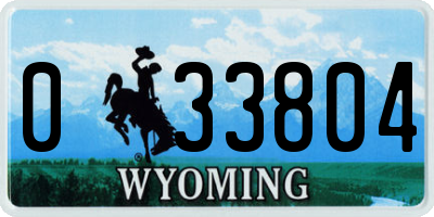 WY license plate 033804