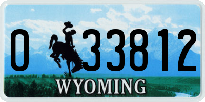 WY license plate 033812