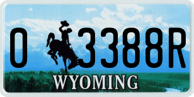 WY license plate 03388R