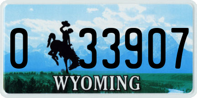 WY license plate 033907