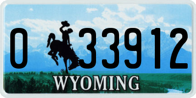 WY license plate 033912
